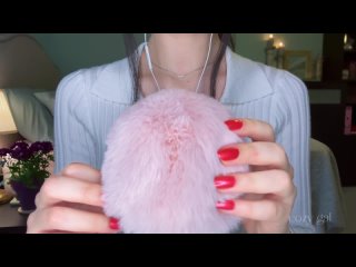 cozy gal asmr - asmr fluffy mic scratching brushing snipping plucking away anxiety no talking