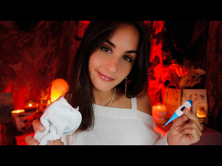 appletingles asmr - i take care of you while you are sick asmr ita roleplay personal attention rain sounds